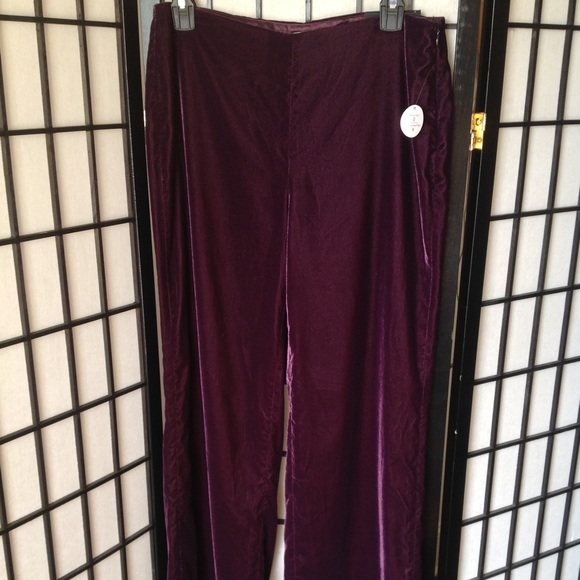 Purple Velvet Pants - Picture 3 of 7